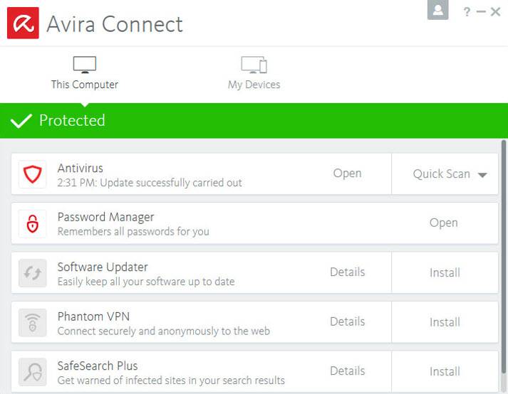 Скачать Avira Free Security Suite