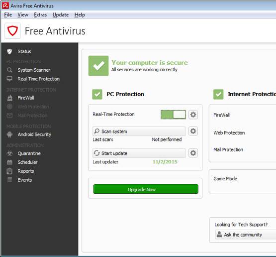 Download Avira Free Security Suite