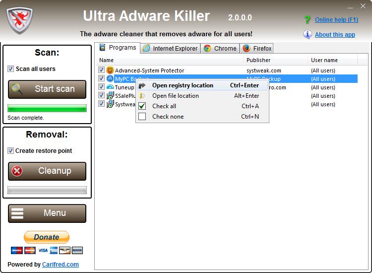 Downloaden Ultra Adware Killer