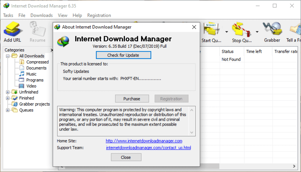Eroflueden Internet Download Manager