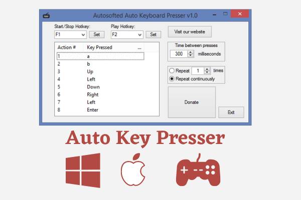 Авто кликер роблокс для пк. Auto Keyboard Presser. Автокликер Key Presser. Автокликер для клавиатуры. Auto Keyboard Clicker.