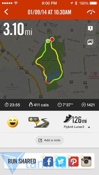 Eroflueden Nike+ Running