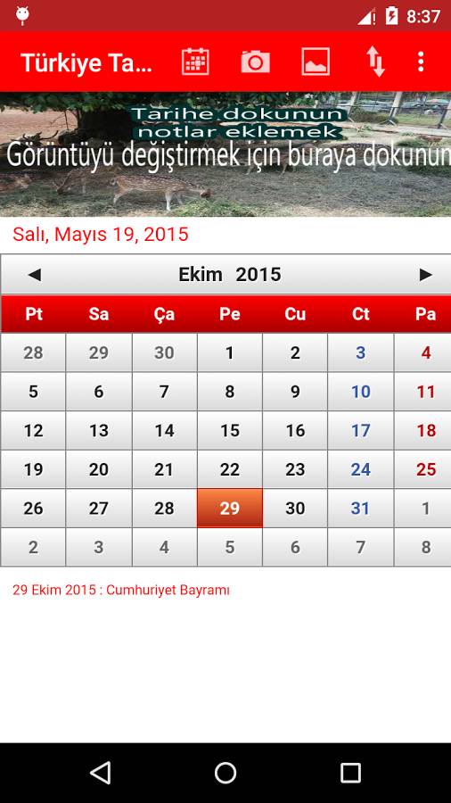 Download Türkiye Takvimi 2015